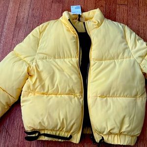 Yellow puffy jacket